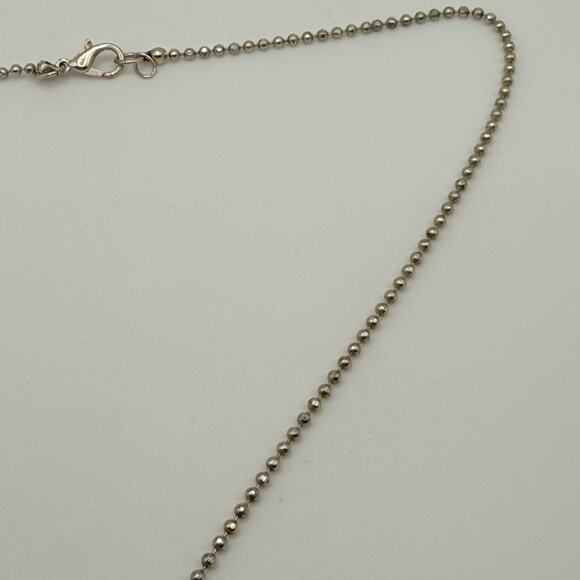 Kenneth Cole Leaf Pendant Necklace Enamel Swirl Rhinestone 15” - Picture 6 of 11